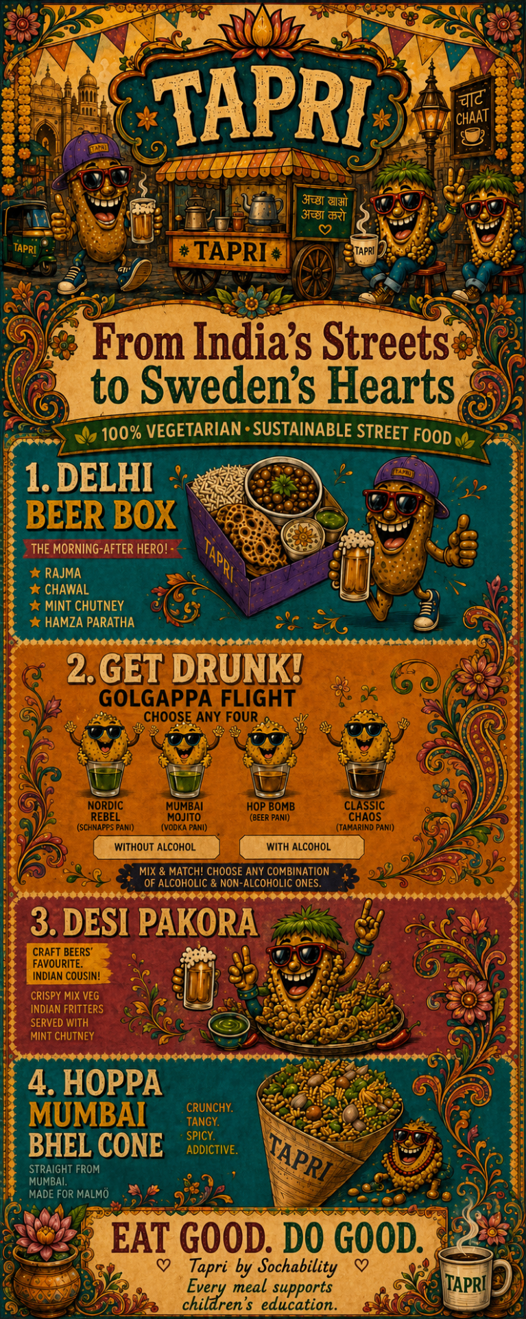 Hoppapalooza Malmö 2026 menu artwork